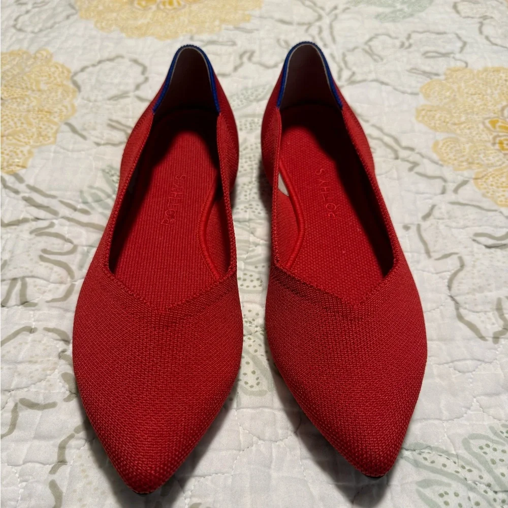 Rothy’s “The Point” Size 9.5, Red - Picture 4 of 5